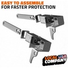 image:imageMockins 75 Ft Stainless Steel Front Bumper Guard for Trucks amp Mounting Bracket Compatible with 2022Present Peterbilt 386 amp 587  90 Grille Guard amp Folding Brackets  Semi Truck Bumper Protector Set