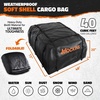 image:imageMockins 40 CuFt XXL SoftShell Car Roof Bag 72x48x20 with Accessories  Waterproof Rooftop Cargo Carrier for Top of Vehicle  Car Top Carrier Without Roof Rack for Car Truck SUV Van amp RV40 Cubic Feet