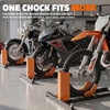 image:imageMockins Motorcycle Wheel Chock amp Motorcycle Front Stand for Up to 65 Tire  Heavy Duty Wheel Chocks for Trailer  Truck Bed amp Garage Use  337 Wide Base  Cruiser Sport amp Dirt Bike Wheel Stand